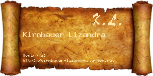 Kirnbauer Lizandra névjegykártya